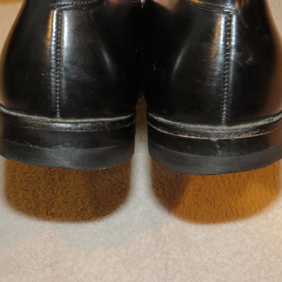 DJ Leavenworth 1970 Vietnam Era Black Leather Dress Shoes 9.5R main image 4